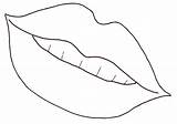 Mouth Smiling Smile Lips Drawing Sketch Coloring Page sketch template