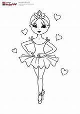 Ballerina Coloring Printable Pages sketch template