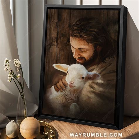 Jesus Christ, The Lamb of God, Jesus holding lamb, Vintage picture- Je ...