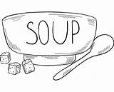 Bowl Of Soup coloring Page  ColouringPages sketch template