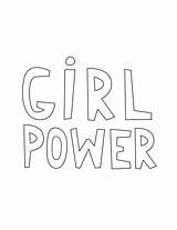GIRL POWER  Coloring Page Printable Sheisthis sketch template