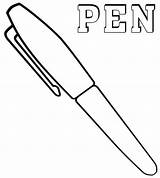 Coloring Page Of Pen Pages sketch template