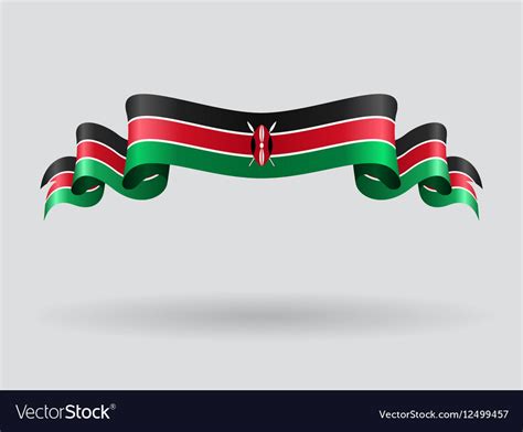 Kenyan wavy flag Royalty Free Vector Image - VectorStock