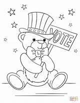 Election Day Coloring Pages Sketch Page sketch template