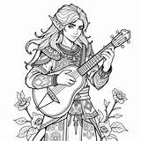 1 Best Half Elf Bard Coloring Pages Free Printable PDFs sketch template