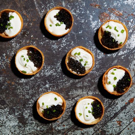 Caviar and Crème Fraîche Tartlets Recipe | Epicurious