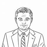 Portrait Of Leonardo DiCaprio coloring Page  Download Print Or Color sketch template