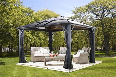 Sojag Meridien 12x16 Hard Top Gazebo with Mosquito Netting