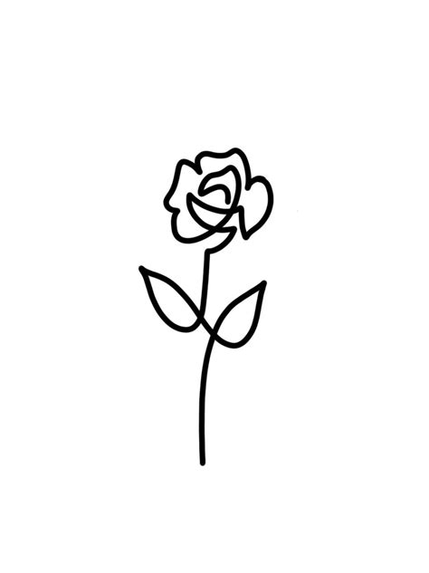 Simple rose tattoo | Simple rose tattoo, Rose drawing simple, Rose ...