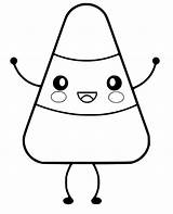 Two Cute Candy Corn Coloring Page  Free Printable Pages For Kids sketch template