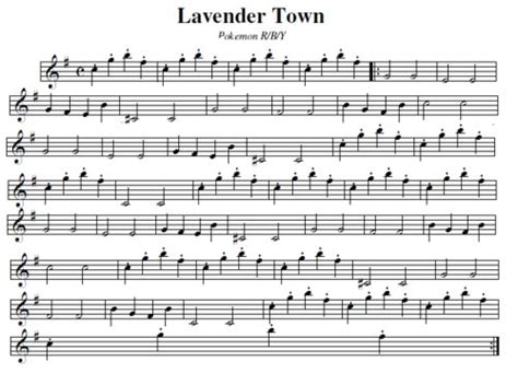 Lavender Town Sheet Music by AssistantSerious on DeviantArt