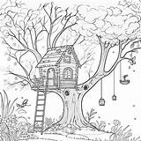 Treehouse 2  Coloring Pages 5 Etsy sketch template