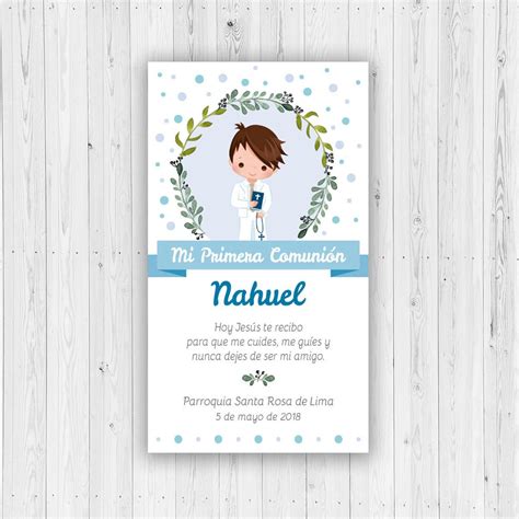 Invitaciones para Primera Comunión de niño originales para editar ...