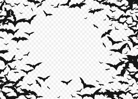 Halloween Bats Border Frame Bats Background Clipart SVG - Etsy