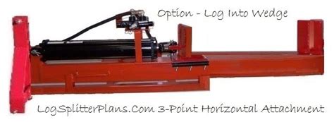 Horizontal 3-Point Log Splitter Plans Designed for Home Made Fabrication