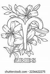 Aries Zodiac Symbol Coloring Pages sketch template