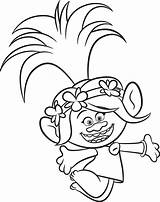 Trolls Dreamworks Coloring Sheet Pages sketch template