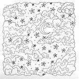 Sky Coloring Page sketch template