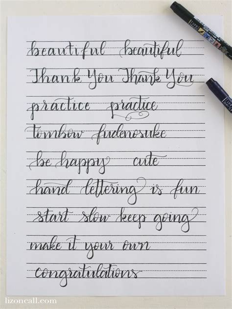 These free printable hand lettering practice sheets are designed help you practice the strokes ...