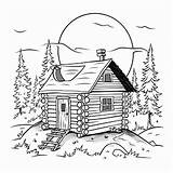 Cabin coloring Pages – Coloring Corner sketch template