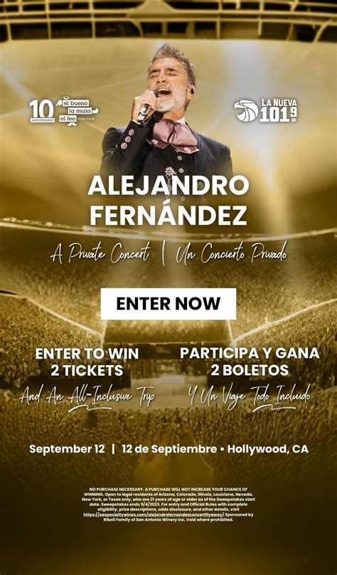 Win Alejandro Fernandez Tickets | San Antonio Specialty