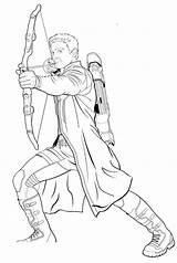 Hawkeye Bow And Arrow Coloring Page sketch template