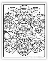 Sugar Skull Coloring Pages Free PDF Printables  Simply Love sketch template