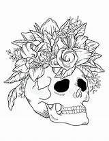 Detailed Skull Coloring Pages sketch template