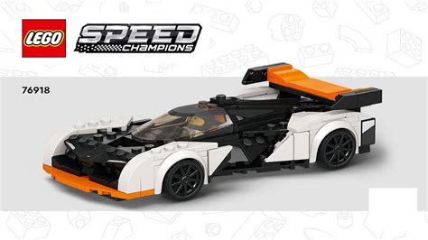 LEGO instructions - Speed Champions - 76918 - McLaren Solus GT & McLaren F1 LM (Book 1) - YouTube