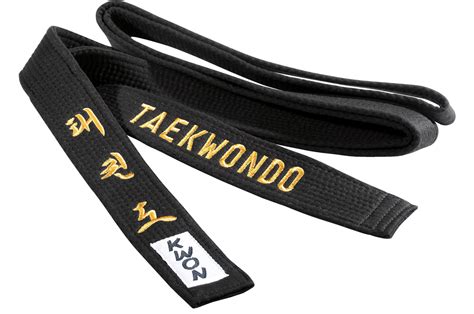 Black Taekwondo Belt - Embroidered, Kwon - DragonSports.eu