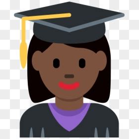 Graduation Cap Cartoon 25, Buy Clip Art - Iphone Graduation Cap Emoji, HD Png Download - vhv