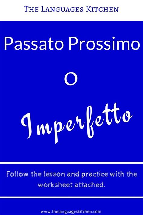 Following the lessons on the Passato prossimo (past tense) and the ...