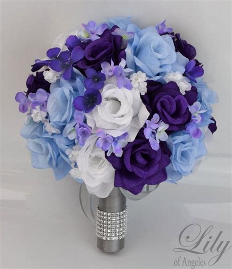 Blue And Purple Wedding Flowers | Purple wedding flowers, Bridal party bouquets, Purple wedding ...