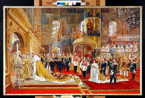 Coronation of Tsar Alexander III of Russia (1845-1894) and the Empress ...