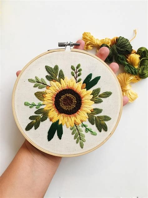 Sunflower Embroidery Download Floral Embroidery Pattern Hand - Etsy | Embroidery patterns ...