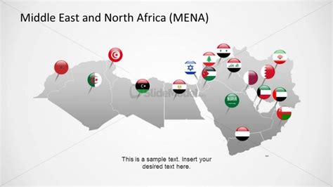 Middle East and North Africa Countries with Flag Icons - SlideModel