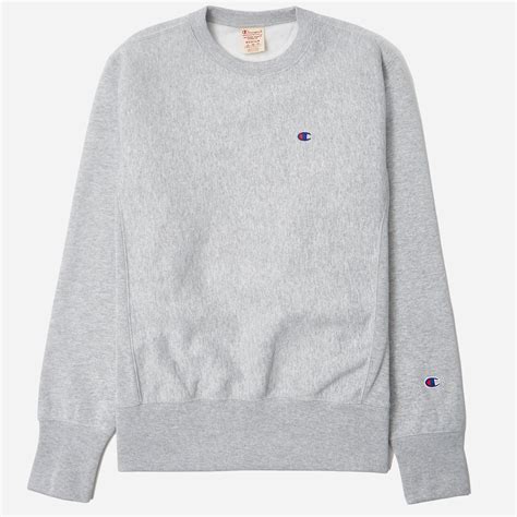 Champion Cotton Crewneck Sweatshirt in Grey (Gray) for Men - Lyst