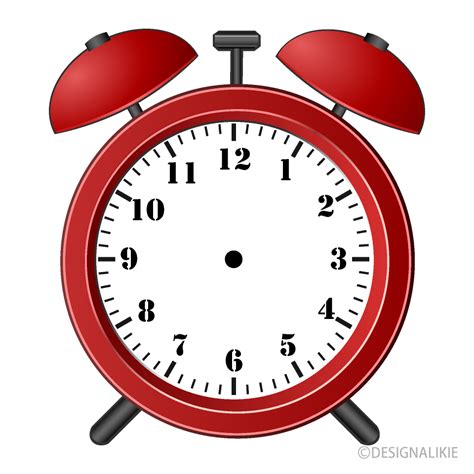 Red Alarm Clock without Hands Clip Art Free PNG Image｜Illustoon