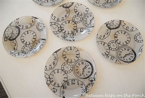 dinner plates diy 11 Diy Decoupage Plates, Decoupage Glass, Antique Clocks, Vintage Clock ...