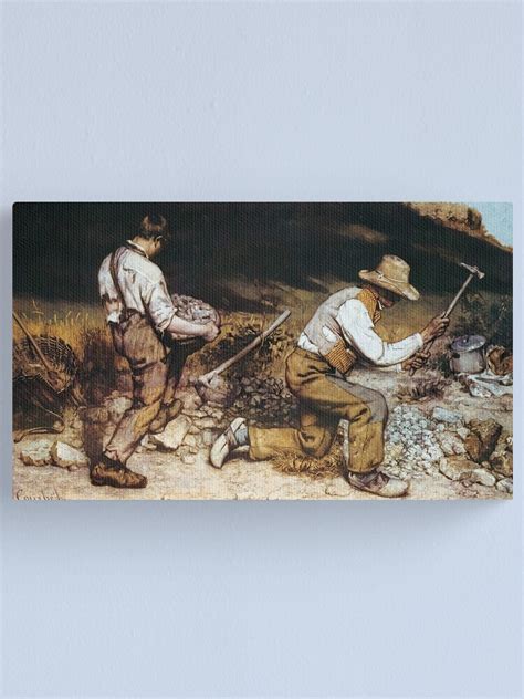 Lienzo «Gustave Courbet - Los rompepiedras (1849) (Les Casseurs de pierres)» de HistoryRestored ...