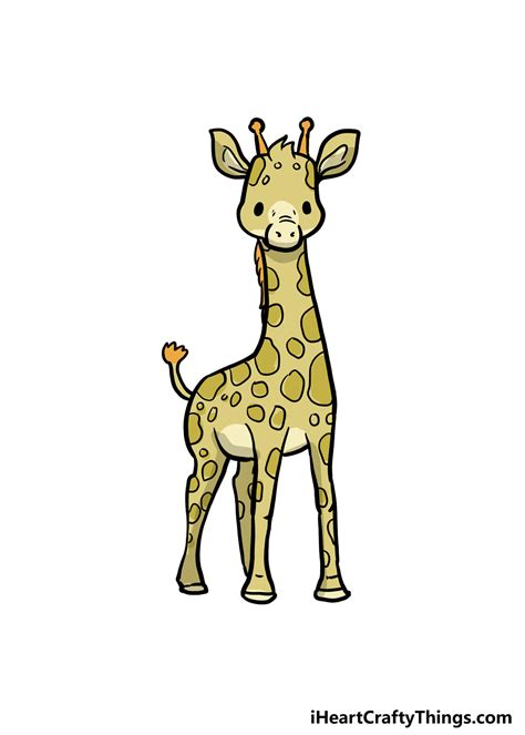 Giraffe Head Drawing Easy