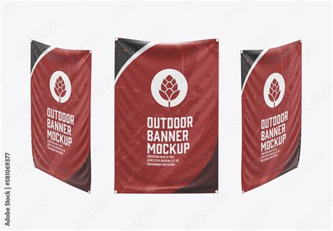 Set 3 Outdoor Banners Mockup Stock Template | Adobe Stock