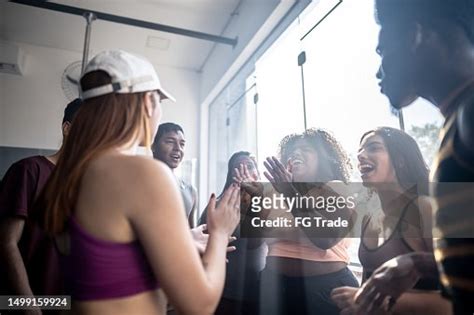 Young People Clapping In A Dancing Class At A Dance Studio High-Res ...