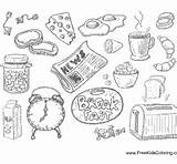 Coloring Pages Breakfast sketch template