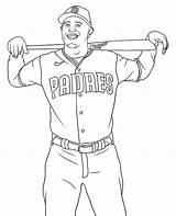 Baseball coloring pages To Print MLB sketch template