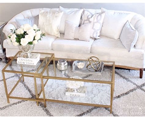 sheleavesalittlesparkle.com | Marble living room table, Ikea living room, Living room wood