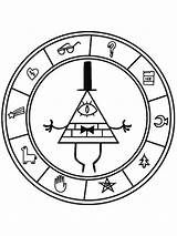 Gravity Falls Bill Cipher coloring pages sketch template