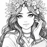 Wonderful Realistic Girl coloring page  Download Print Or Color sketch template