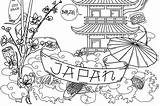 Coloring Page Japan sketch template