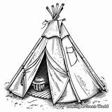 Tepee Coloring Pages  Free & Printable sketch template